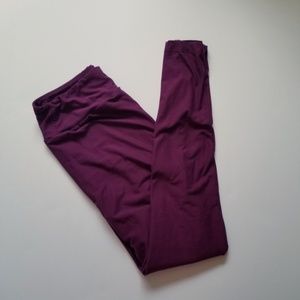 RARE UNICORN Lularoe Solid Dark Purple OS Leggings